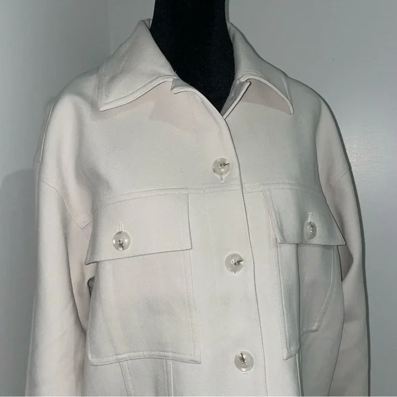 NEW! Dissh- Oversized Jil Silver Tailored Trucker Jacket Light Jacket Size US 2